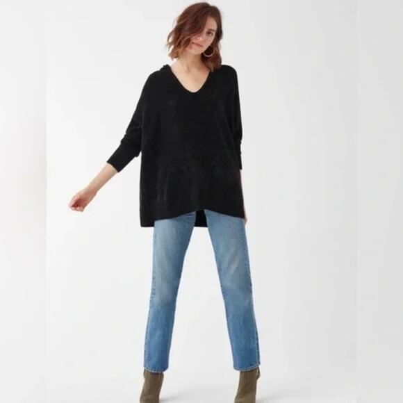 Splendid Size Medium Chenille Aurora V-Neck Oversized Sweater Hoodie‎ Comfy - Picture 2 of 12